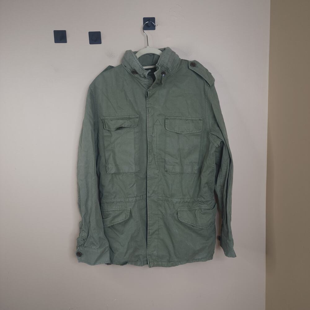 Banana Republic Military Field Jacket in Green with Hood Size L